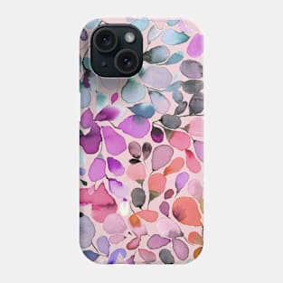 Leaffy pattern Mauve Phone Case