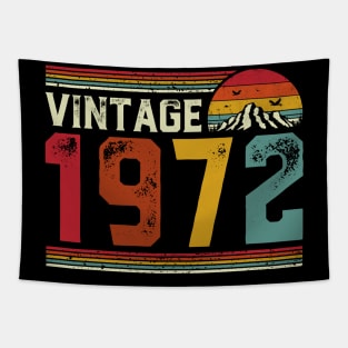 Vintage 1972 Birthday Gift Retro Style Tapestry