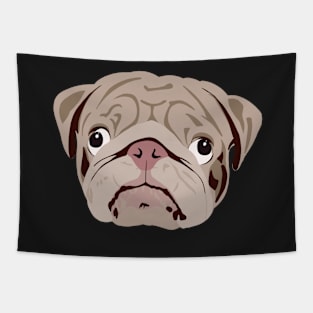 Pug looking silly and goofy Tapestry