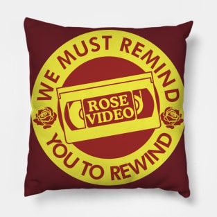 Rose Video VHS Sticker Reminder Pillow