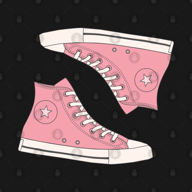 Pink High Top Sneakers by kolakiss