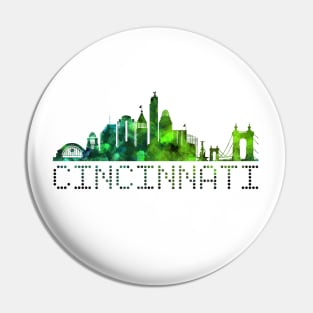 Cincinnati Skyline green Pin