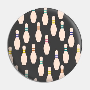 Cute Bowling Pins Pattern Pin