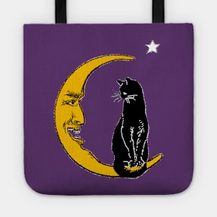 Moon and cat Tote