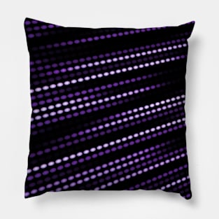 Purple dots moving from left to right in a dot matrix style Pillow