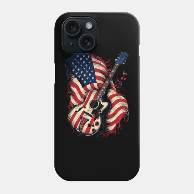 Guitar USA Phone Case by HMBcreator