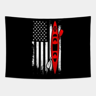 american flag kayak Tapestry