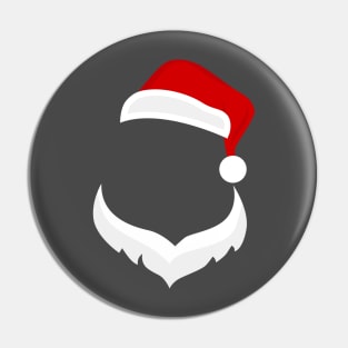 santa hat and beard Pin