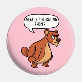 Bearly tolerating people... Pin