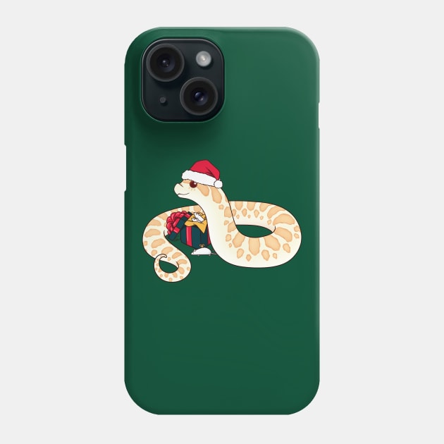 Albino Western Hognose Snake Christmas Edition Phone Case by anacecilia