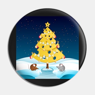 The Christmas Cheese Tree Pin