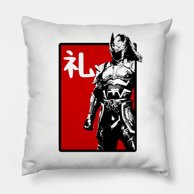 Bushido: Respect (礼 rei) Pillow by NoMans