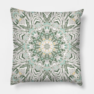 Colorful Oriental Rug Mandala Boho Pattern Pillow