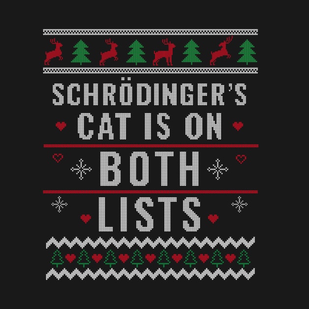 Physicist Ugly Christmas Schroedingers Cat Xmas Gift by Dr_Squirrel