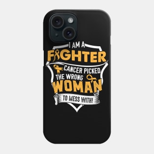 I Am a Fighter- Appendix Cancer Awareness Support Ribbon Phone Case