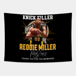 Reggie Miller Choke Sign Basketball Legend Signature Vintage Retro 80s 90s Bootleg Rap Style Tapestry