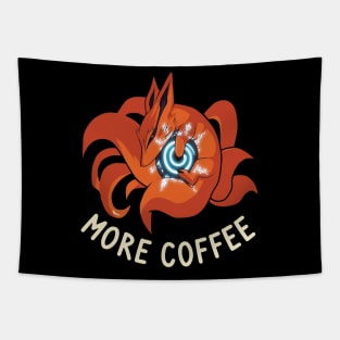 Cute Fox Love Coffee Tee Tapestry