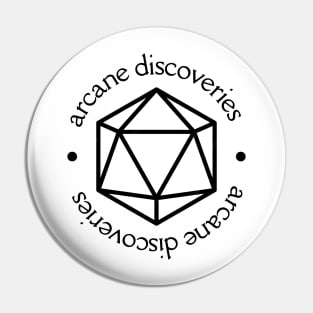 Arcane Discoveries Logo (Black) Pin