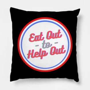 Eat Out To Help Out Retro Style Pillow