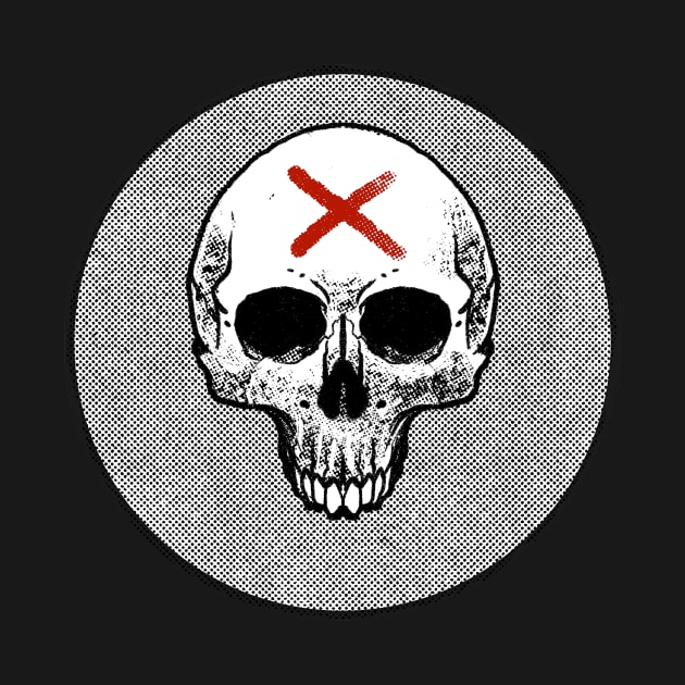 Skull X Shirt by RealmsOfNowhere