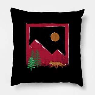 fox in mount jpeg Pillow