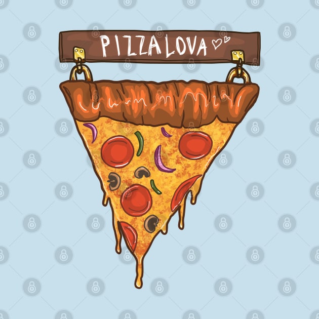 I love pizza- Pizza art by MiaArt365