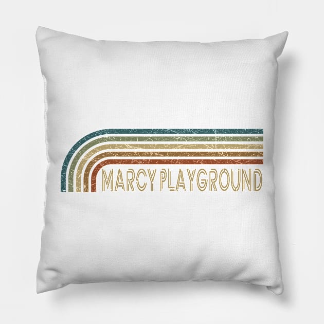 Marcy Playground Retro Stripes Pillow by paintallday