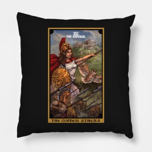 The Goddess Athena The Emperor Tarot Card Pillow