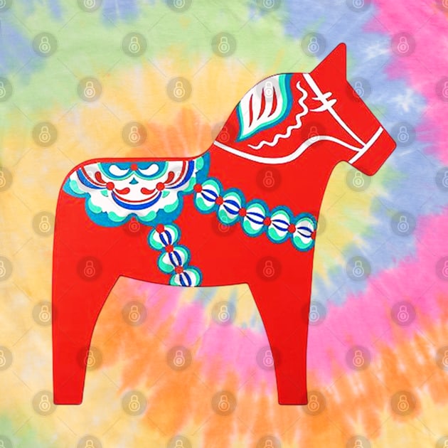 Tie Dye Dala Horse by reesea