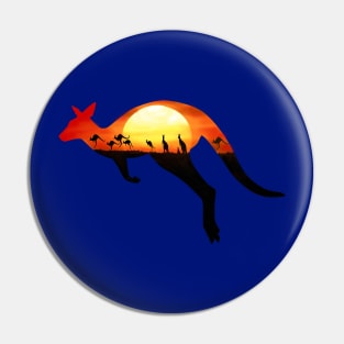 Sunburnt Kangaroo Pin