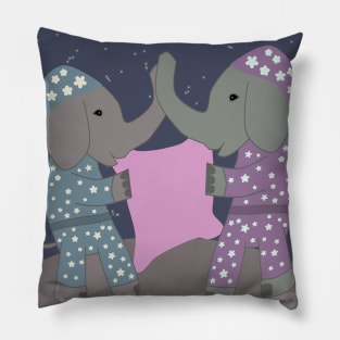Cute elephants with pyjamas Pillow