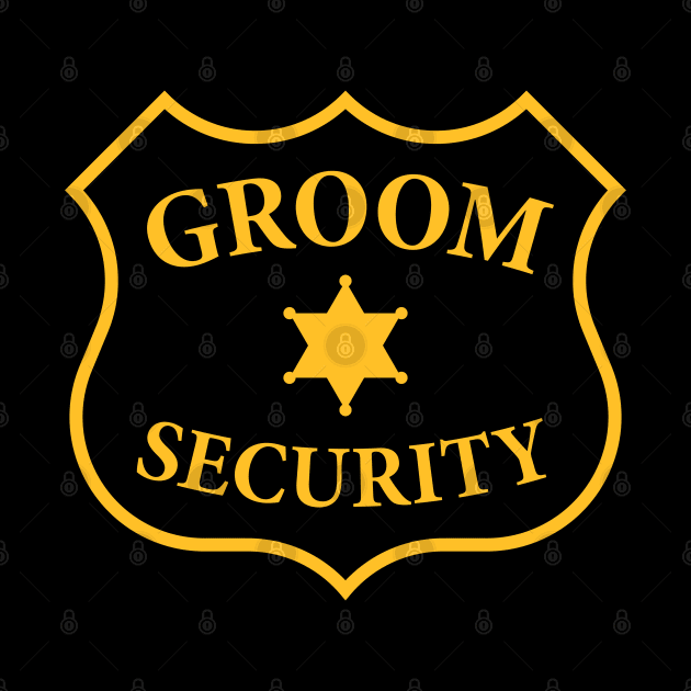Groom Security Patch (Bachelor Party / Stag Night / Gold) by MrFaulbaum