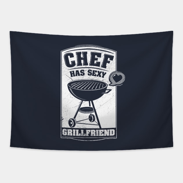 Chef has sexy Grillfriend Tapestry by raxarts