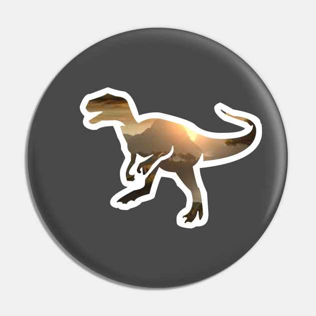 T-Rex with Skyline Pin by firstspacechimp