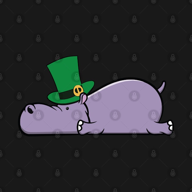 Funny Irish St Patricks Drunk Day Hippo Beer Gift by MrTeee