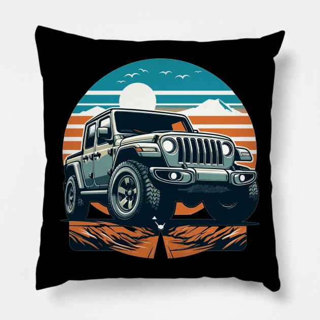 Jeep Gladiator Pillow by Vehicles-Art