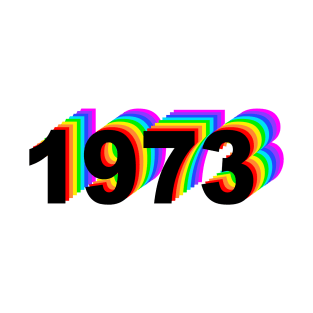 1973 Rainbow Style Volume 3D effect T-Shirt