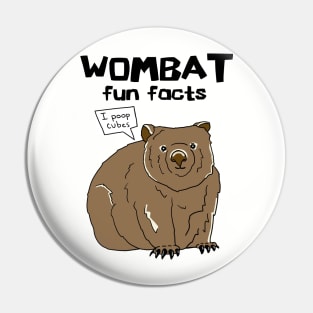 Wombat Fun Facts Pin