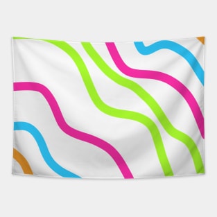 Colorful abstract stripes art design Tapestry