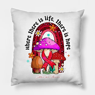 Substance abuse Awareness - life hope ribbon Pillow