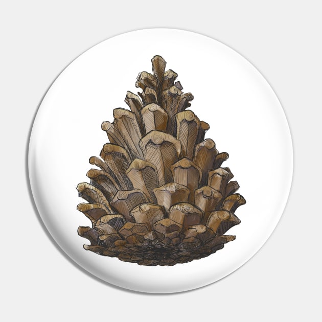 Pinecone Pin by Haptica