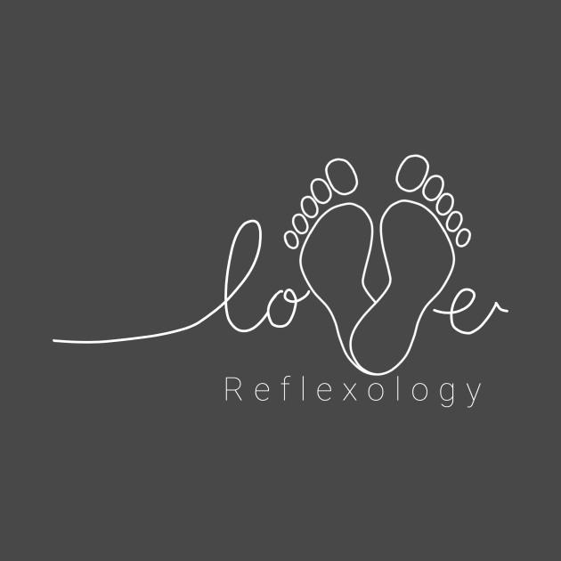 Love Reflexology (white design) by Balanceandharmonyforreflexologists