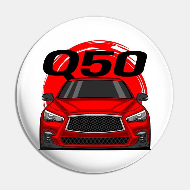 Front Red Q50 Sedan JDM Pin by GoldenTuners