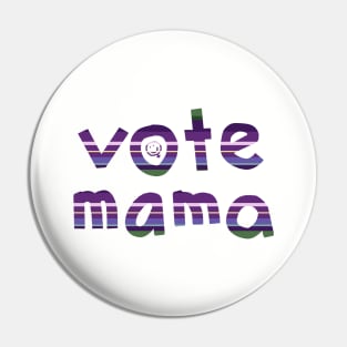 Lavender Stripes Vote Mama Pin
