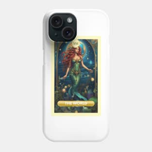 The World Card From the Light Mermaid Tarot Deck. Phone Case