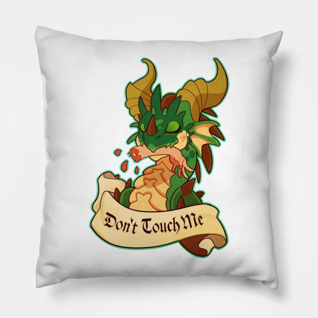 Don't Touch Me Pillow by Whinecraft