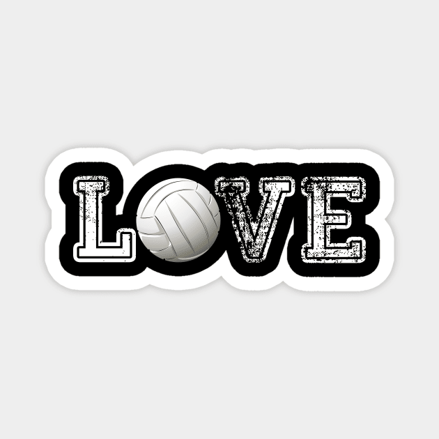 Volleyball distressed ball t shirt cute dad mom love Magnet by schaefersialice