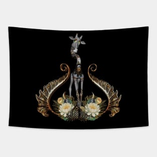 Cute steampunk giraffe Tapestry