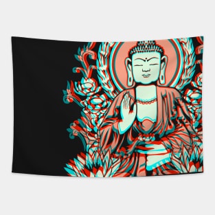 Siddhartha Gautama Buddha Glitch Tapestry