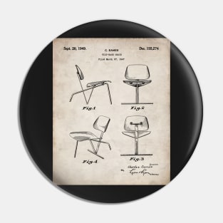 Eames Chair Patent - Designer Modern Design Art - Antique Pin